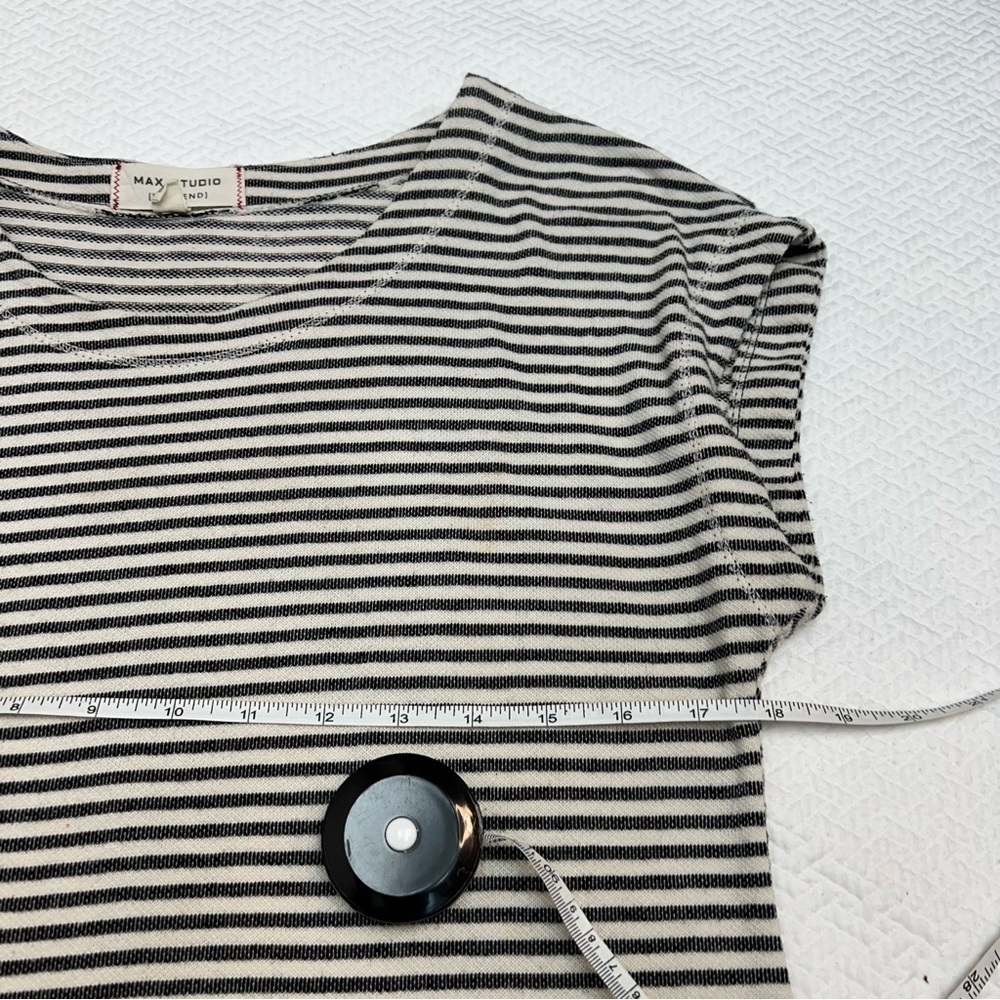 MAX Studio Striped Short Sleeve T-Shirt Dress Size S - Picture 8 of 11